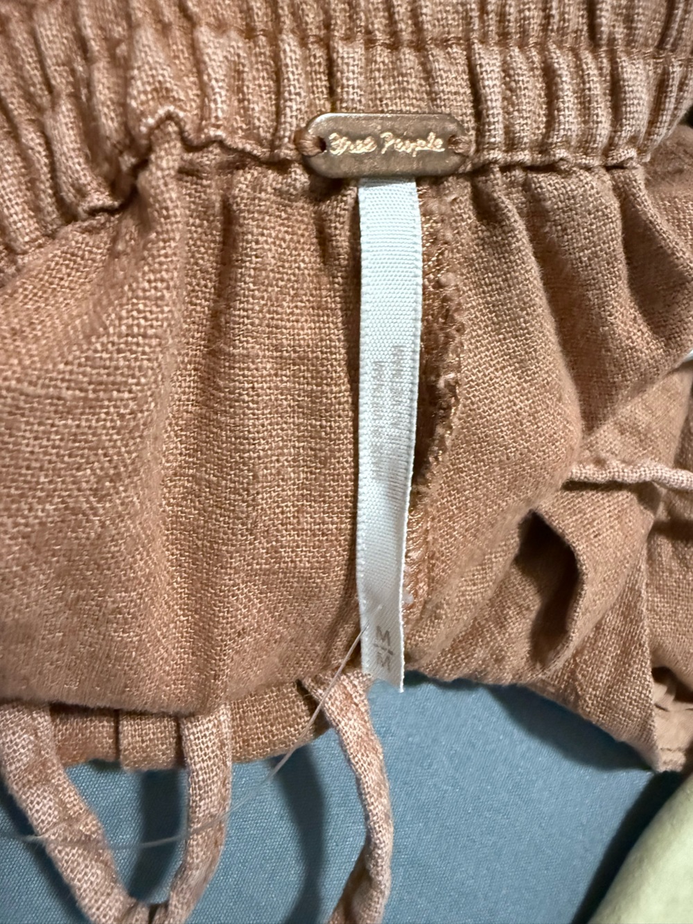 Free People Wide Leg Drawstring Pants in Rust - Picture 4 of 8